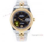 N9 Swiss Grade 1 Rolex Datejust II 904L 2836 Watch 2-Tone Black Roman Dial